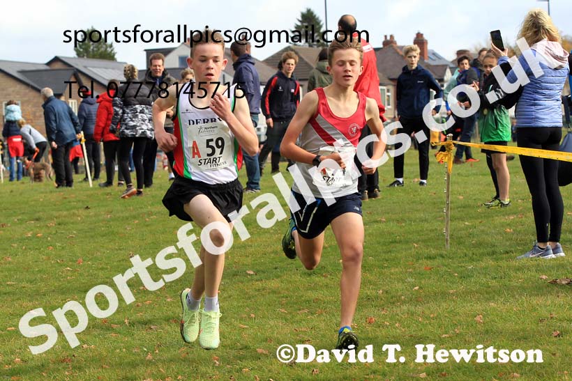 Boys under-13s 2022 Northern Cross Country Relays, Graves Park, Sheffield. Photo: David T. Hewitson/Sports for All Pics